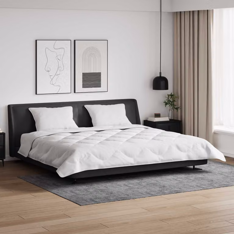 Set di 3 pezzi vidaXL composto da piumone invernale e cuscini in microfibra bianca per adulti