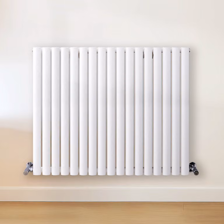 Radiatore Orizzontale Doppio Design Bianco 800x1000mm 1510W - Alta Potenza - Stile Moderno