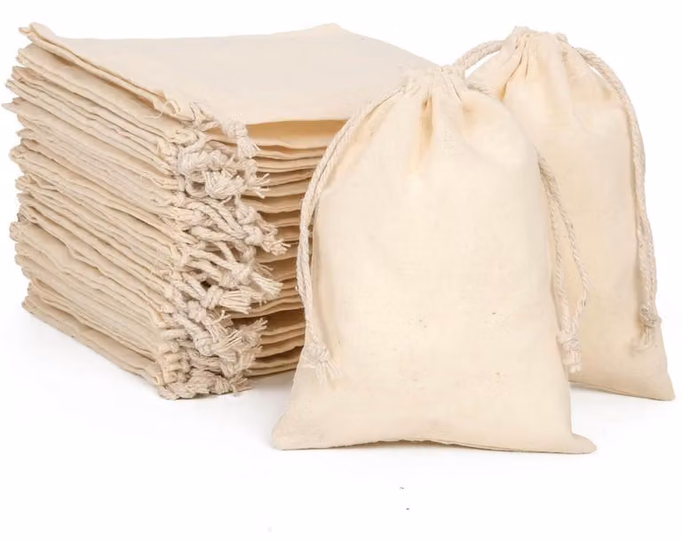 24 sacchetti di cotone da 12x16 cm con coulisse, ideali per progetti fai-da-te, calendari dell'Avvento e confezioni regalo