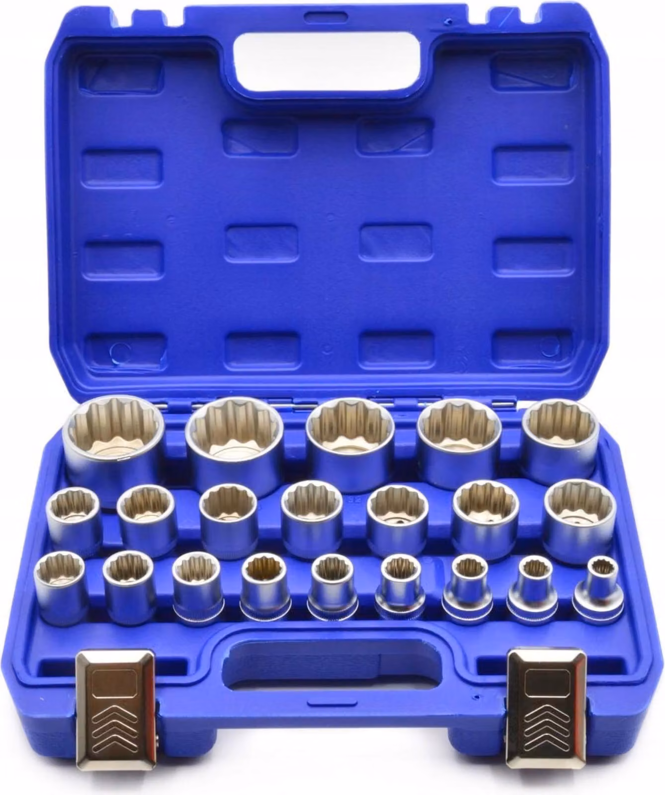 Set di bussole - bussole 12-quadrate 1/2'', 8 - 36 mm, 21 pz