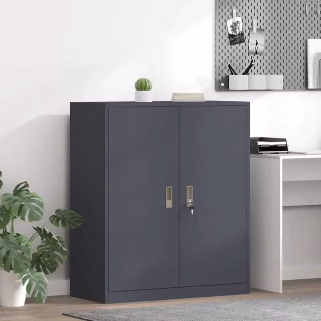 Armadio Antracite 90 x 40 x 105 cm Acciaio 891648