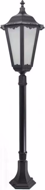 Lampada da giardino a colonna SU-MA Retro nera 120cm E27 IP43