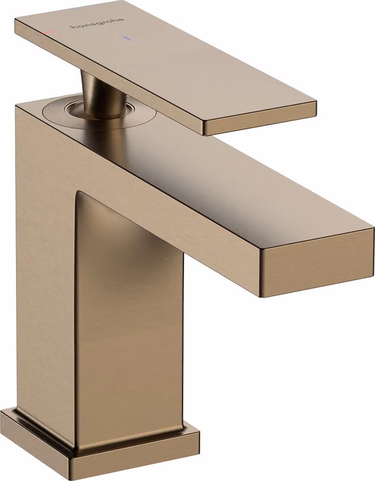 Mitigeur monocommande de lavabo hansgrohe Tecturis E 80, portée 122 mm, gicleur à tirette, CoolStart, 73004140, 73004140