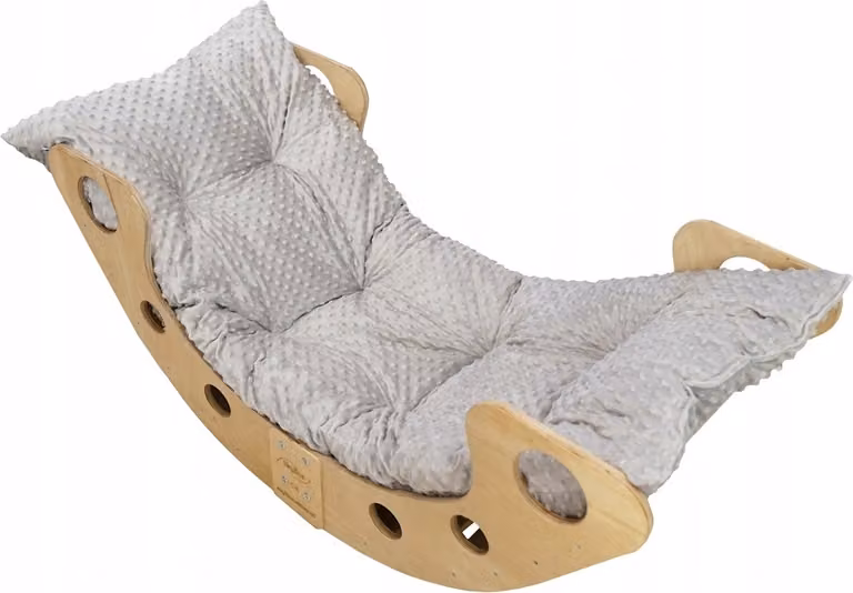 Skyline arco di legno per arrampicata triangolo di arrampicata per bambini arco di legno per bambini laccato Montessori pieghevole, mod.B, 85x42x36cm, grigio