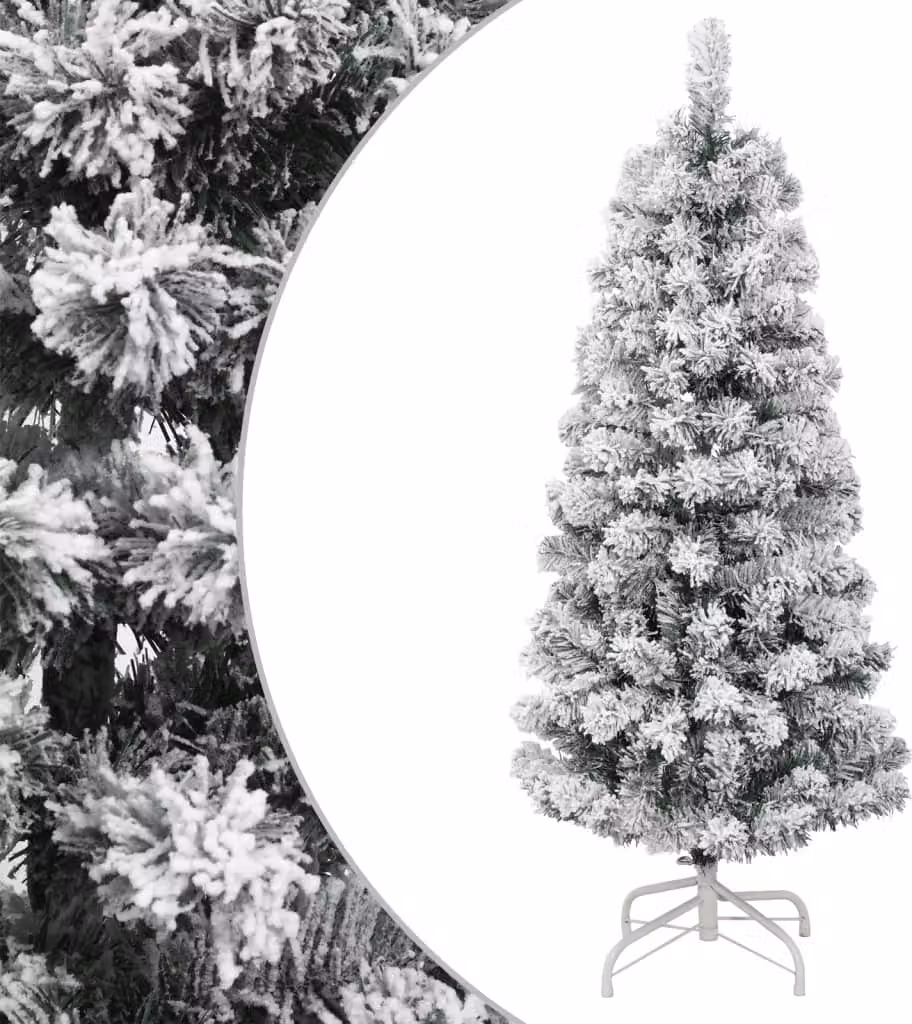 Maison Exclusive - Albero di Natale artificiale, pieghevole, con neve, altezza 150 cm