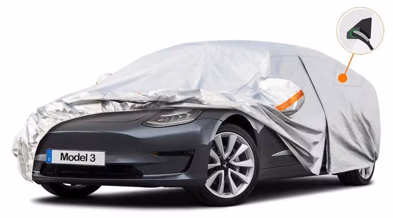 Copertura impermeabile e traspirante per auto, compatibile con Tesla Model 3 (2017-2025), colore argento