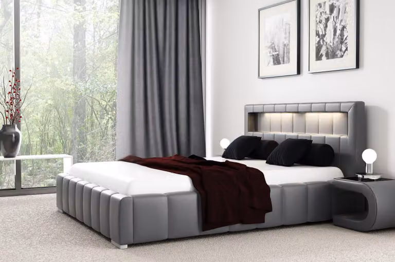Bettrahmen Polsterbett Design Doppel Hotel Modern Bett Schlafzimmer Betten