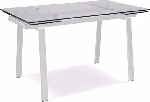 Tavolo Allungabile 140/200x80x76 cm in Vetro Temperato Tommy Trasparente