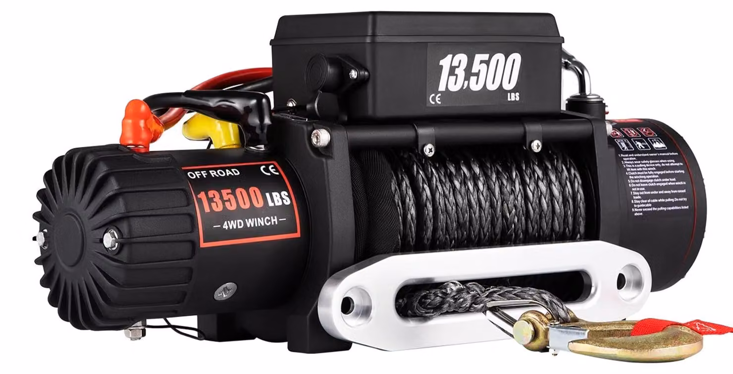 Avvolgitori elettrici, portata di 13500 libbre, cavo sintetico da 24 metri, portata di 13500 libbre