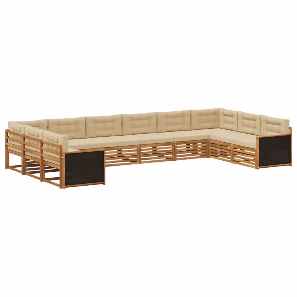 Set di 10 divani da giardino vidaXL in legno di acacia massello color beige – 2