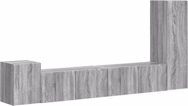 Set mobile TV 3 pz | Armadietto TV | Mobile Porta TV Grigio Sonoma Legno multistrato
