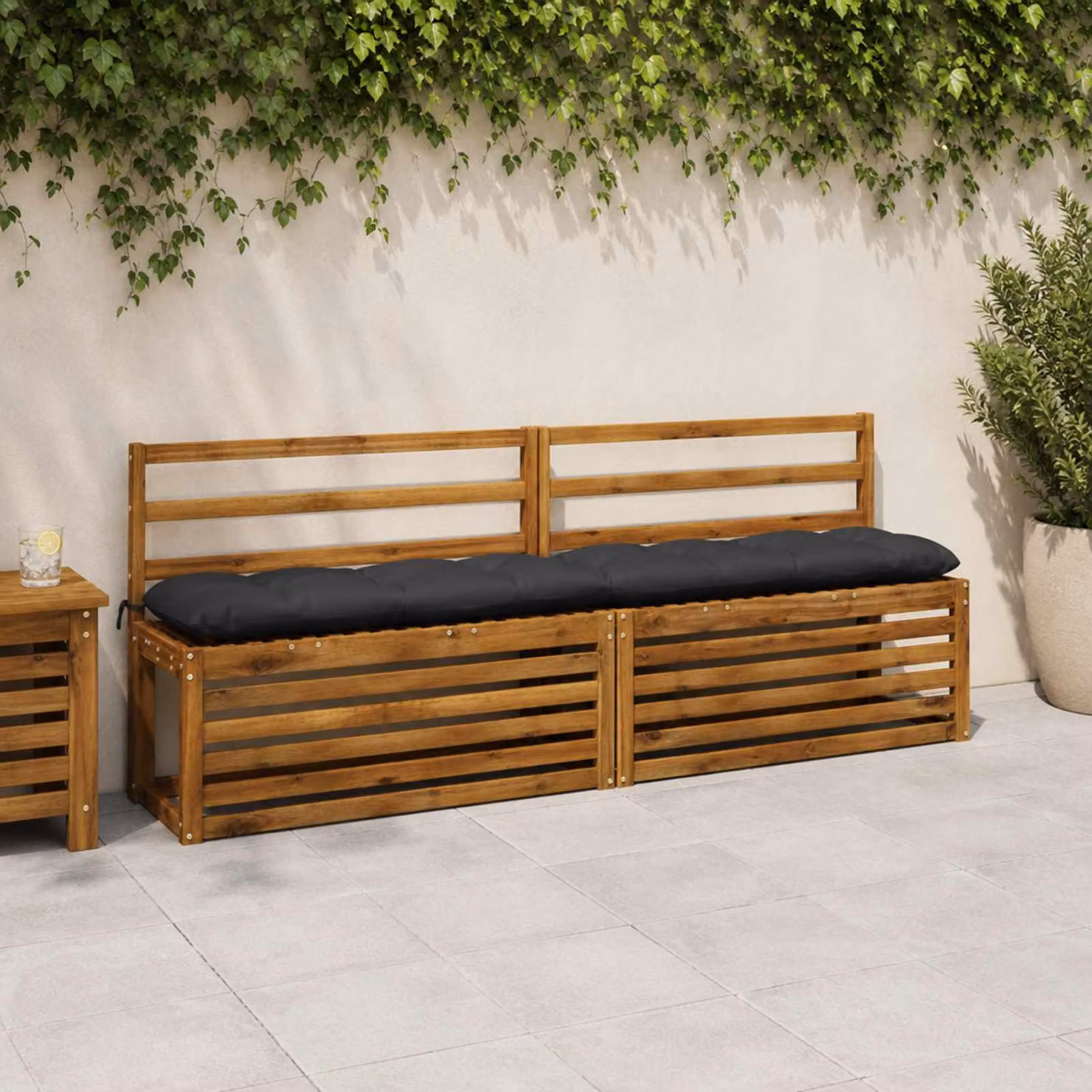 vidaXL Cuscini per Panchina VIANEN 2 pz 100% Poliestere Blu Scuro
