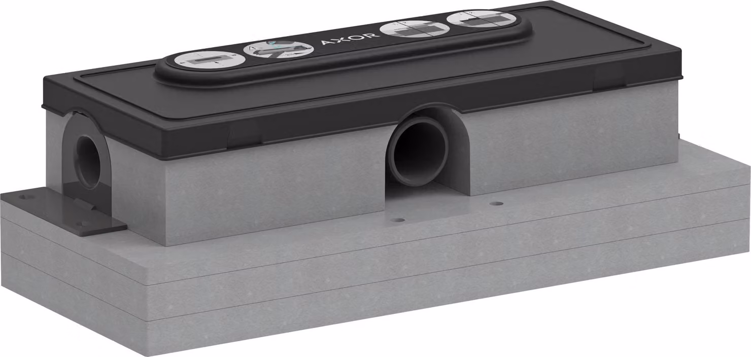 hansgrohe AXOR Drain corps de base pour caniveau de douche, installation plate, 01006180, 01006180
