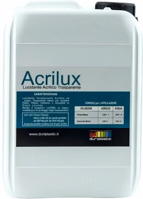 Acrilux Italia Colorpaint lucidante e vetrificante acrilico trasparente a base acqua, formato 10 lt