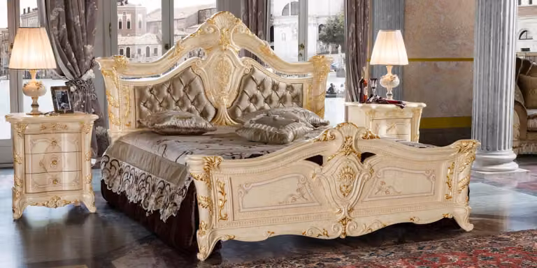 Design Luxus Doppel Hotel Betten Schlafzimmer Massiv Holz Möbel Bett Polster