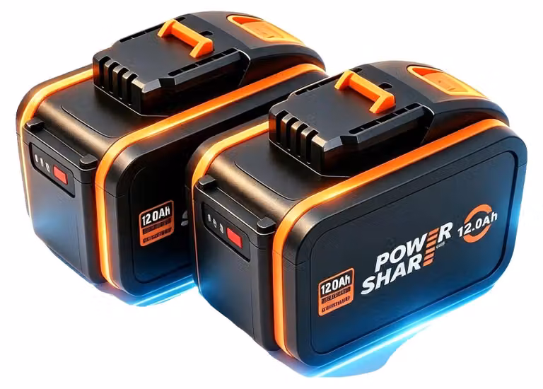 Batterie di ricambio, 20V, capacità 12000mAh, compatibili con Worx, confezione da 2