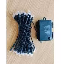 Catena luminosa a LED, 10 metri, 100 LED, alimentazione a batteria, timer, 8 modalità, luce bianco caldo