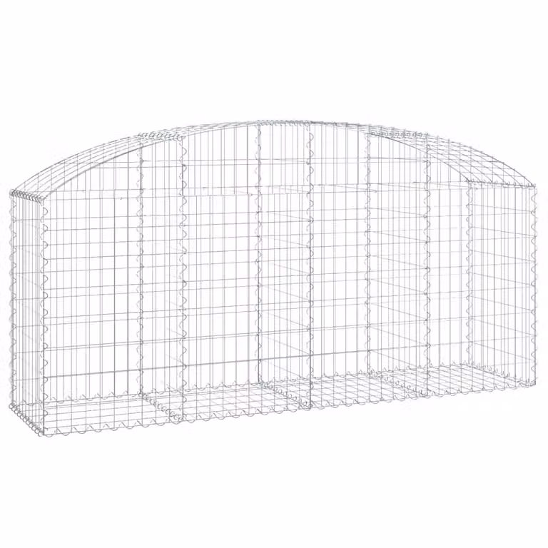 Cesto Gabbione ad Arco 200x50x80/100 cm Ferro Zincato
