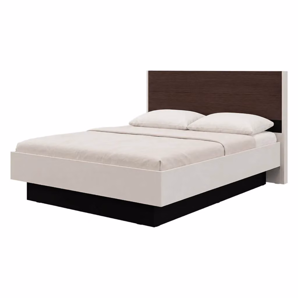 Letto Matrimoniale Kamak DMORA Bianco Crema L/P/H: 180 x 200 x 113 cm – 2