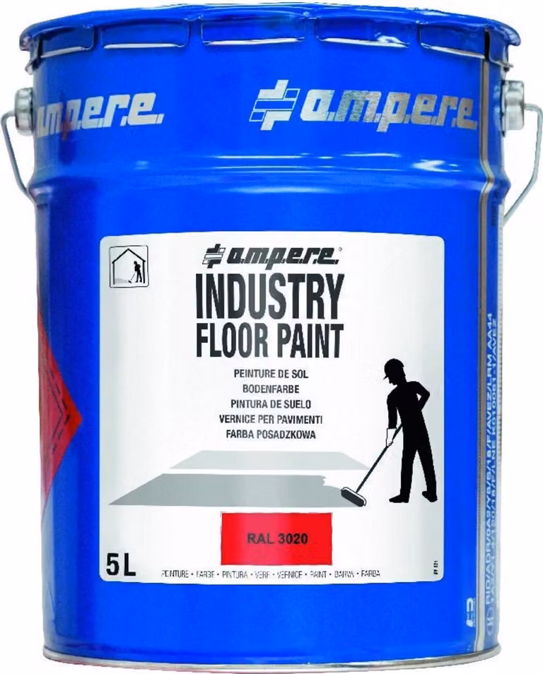Vernice per la marcatura dei pavimenti Ampere Traffic Industry Floor Paint 5L rosso, 3495880000108