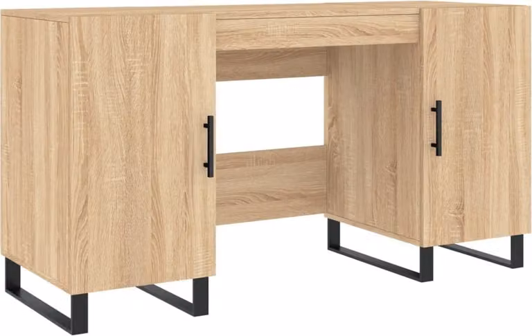 Scrivania Rovere Sonoma 140x50x75 cm in Legno Multistrato