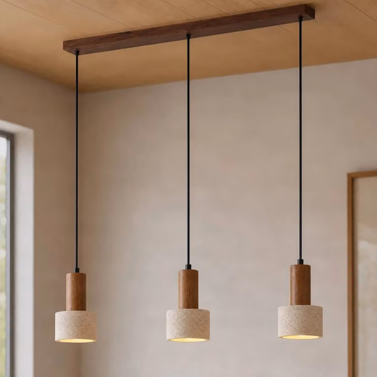 Lampada a sospensione Carlotta Lucande, dimmerabile, Crema / Ambra, Soggiorno / Sala da pranzo, calcestruzzo / cemento, Moderno, Lampada a sospensione