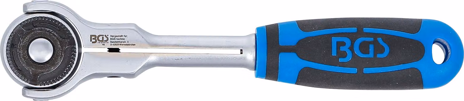 BGS Cricchetto reversibile con testa sferica a comando quadrato 10 mm (3/8") - 113