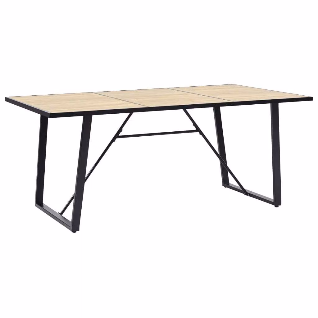 Maison Exclusive - Tavolo da pranzo, finitura noce, dimensioni 200x100x75 cm, struttura in MDF