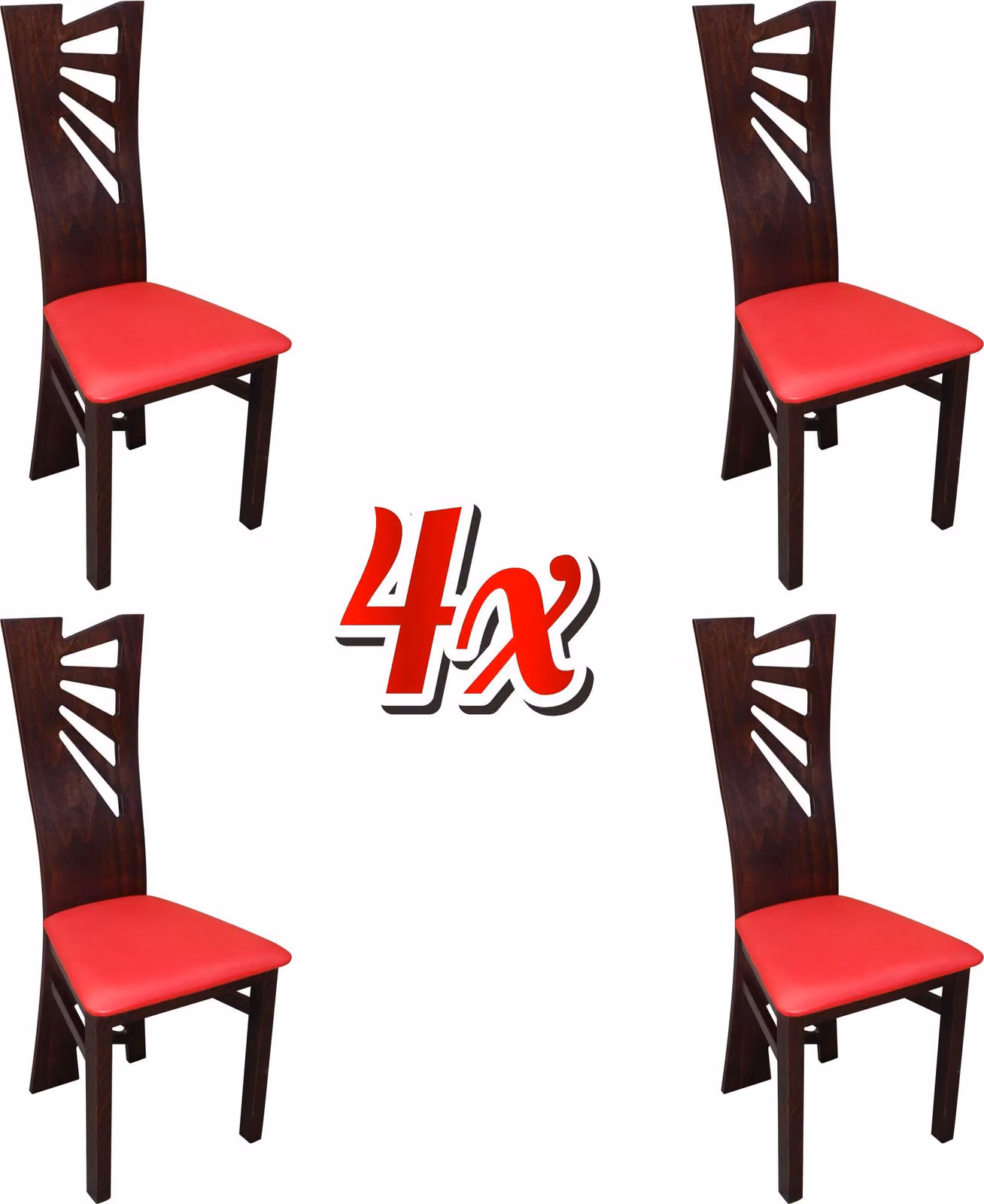 Esszimmerstuhl Designer Stühle Esszimmerstühle Leder Set 4x Massivholz Stuhl