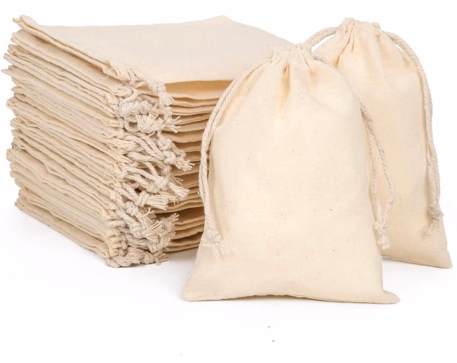 24 sacchetti di cotone da 12x16 cm con coulisse, ideali per progetti fai-da-te, calendari dell'Avvento e confezioni regalo