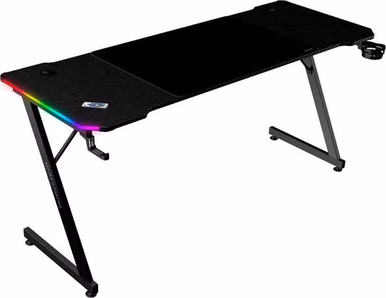 Mars Gaming MGDX160RGB, Design lineare, Forma rettangolare, Acciaio, Gaming, Fibra di carbonio, Nero