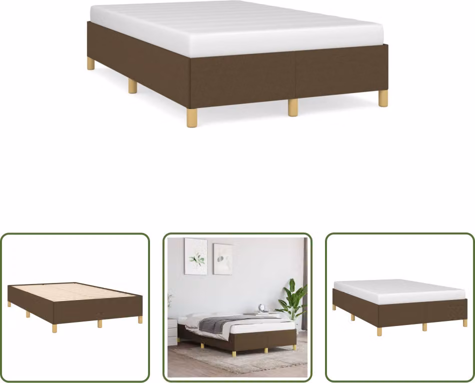The Living Store rete marrone scuro 120x190 cm in tessuto
