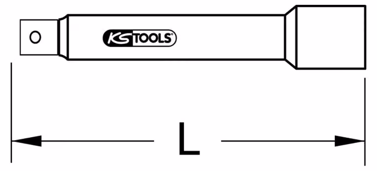 KS TOOLS 1/4" CHROMEplus prolunga 100 mm - 918.1455