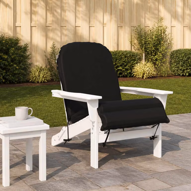 vidaXL Cuscino per Lounger Sole GEMERT Nero in Poliestere con Rivestimento Lavabile e Resistente alle Intemperie