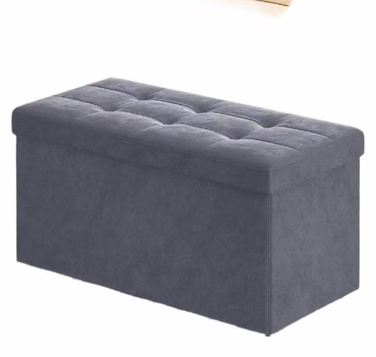 Panca contenitore pieghevole - Seduta pieghevole - Pouf - 89 litri - 38 x 76 x 38 cm