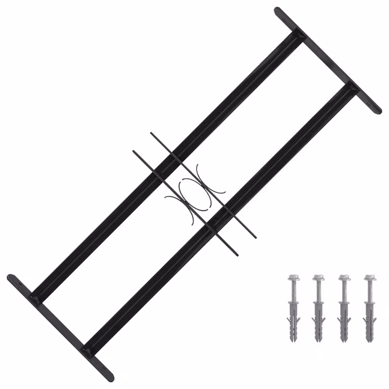 Griglia di sicurezza per finestra vidaXL in acciaio zincato nero L: 76 cm, H: 30 cm