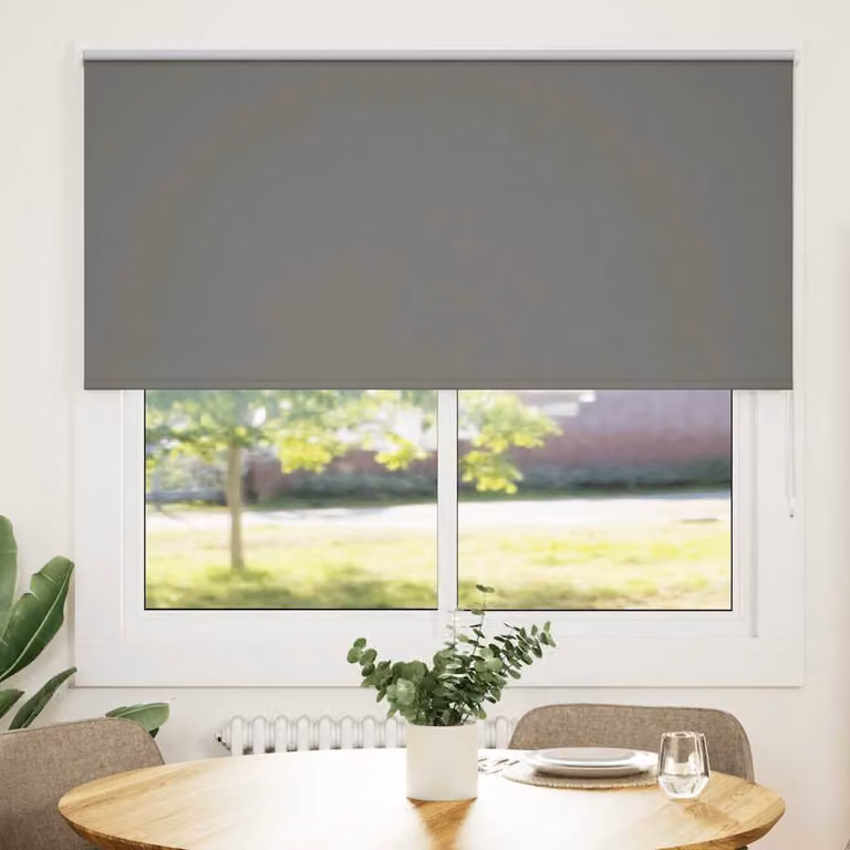 Tenda a Rullo Oscurante vidaXL Grigia in Poliestere L: 155 cm, H: 130 cm