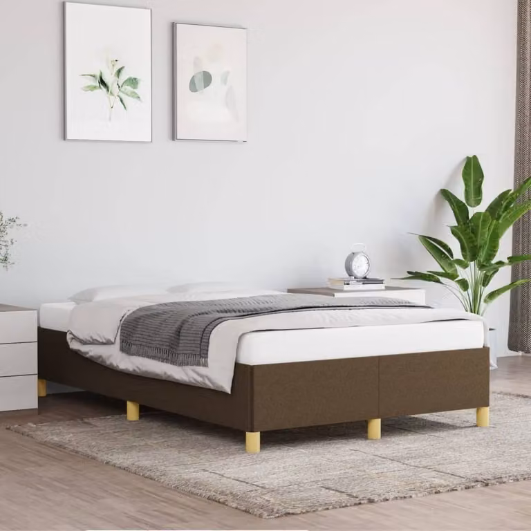 The Living Store rete marrone scuro 120x200 cm in tessuto