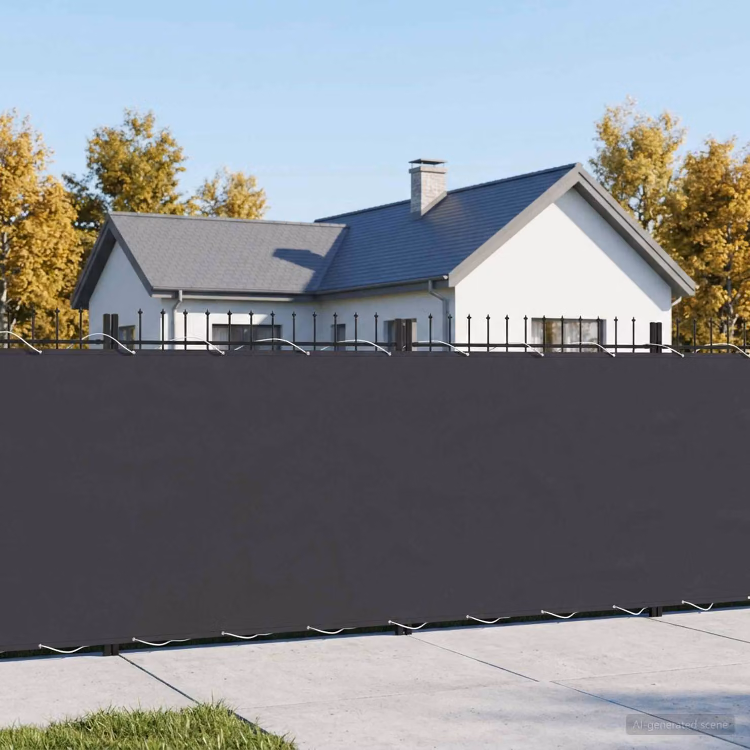 Schermo di privacy per balcone vidaXL in poliestere, colore antracite o nero, L: 25 m, H: 120 cm