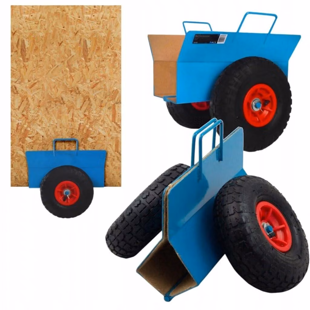 Carrello manuale con pneumatici, capacità fino a 275 kg