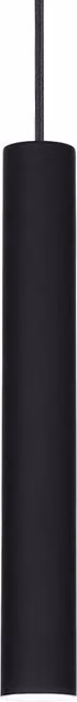 Sospensione Industrial-Minimal Tube Alluminio Nero Led 9W 3000K D6Cm