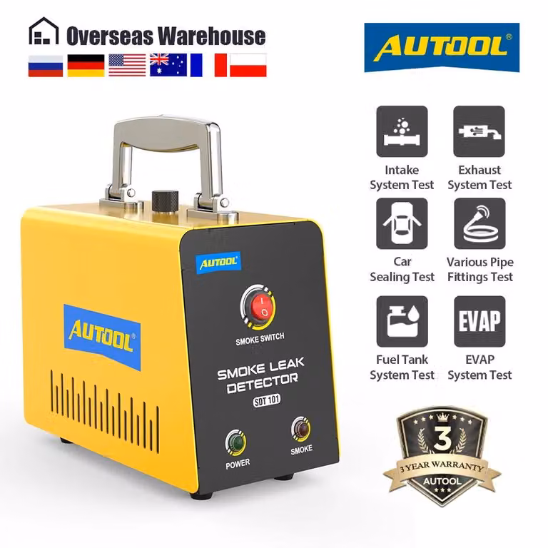Rilevatore di perdite per auto - Strumento diagnostico per tubazioni del carburante EVAP a 12V - Generatore di fumo