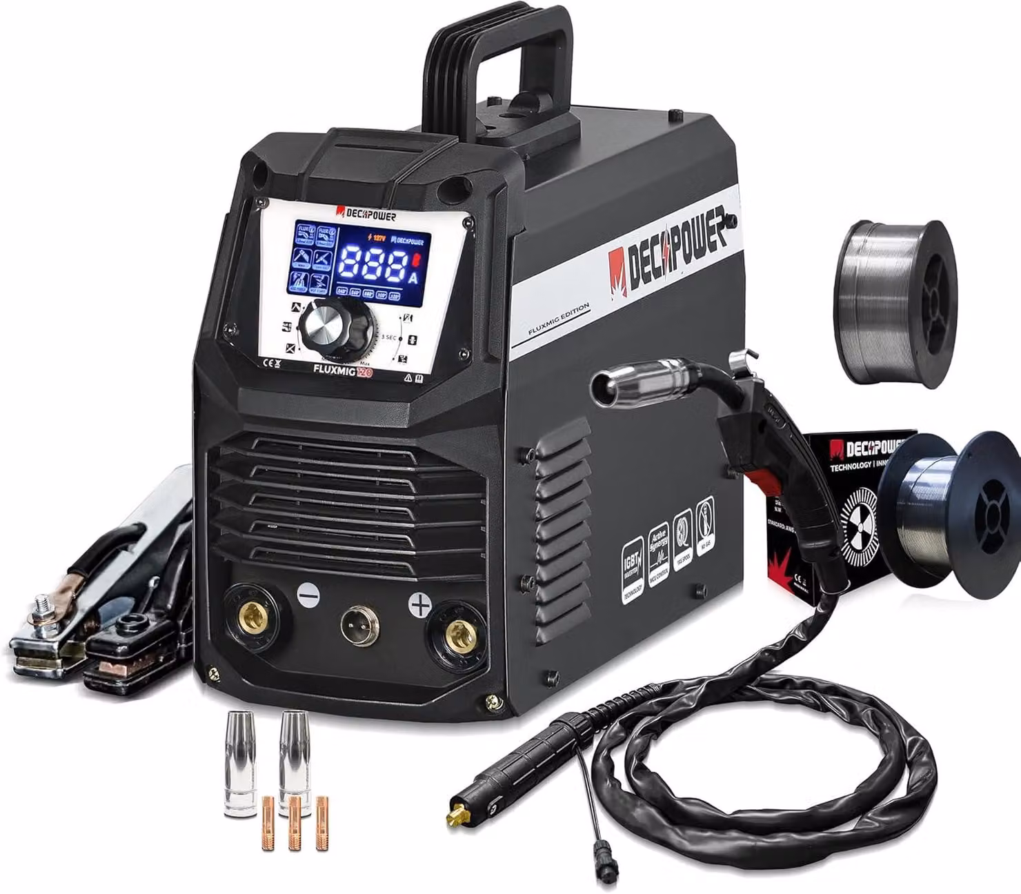 Apparecchio di saldatura multifunzione - 3 in 1: saldatrice MIG senza gas, saldatrice ad arco e saldatrice TIG Lift. Modello portatile per uso domestico, 220V