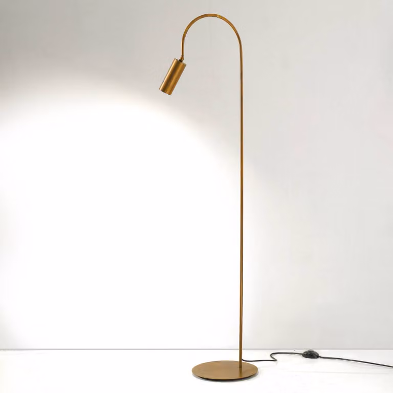 Cremasco Lampada ad arco 7539, Bronzo / Ottone antico, Soggiorno / Sala da pranzo, Ottone, Moderno, Lampada da terra