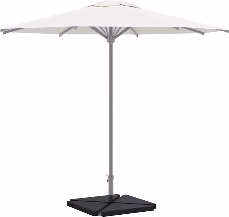 Maison Exclusive - Pesi per ombrelloni, 4 pezzi, nero granito, triangolari, 14 kg