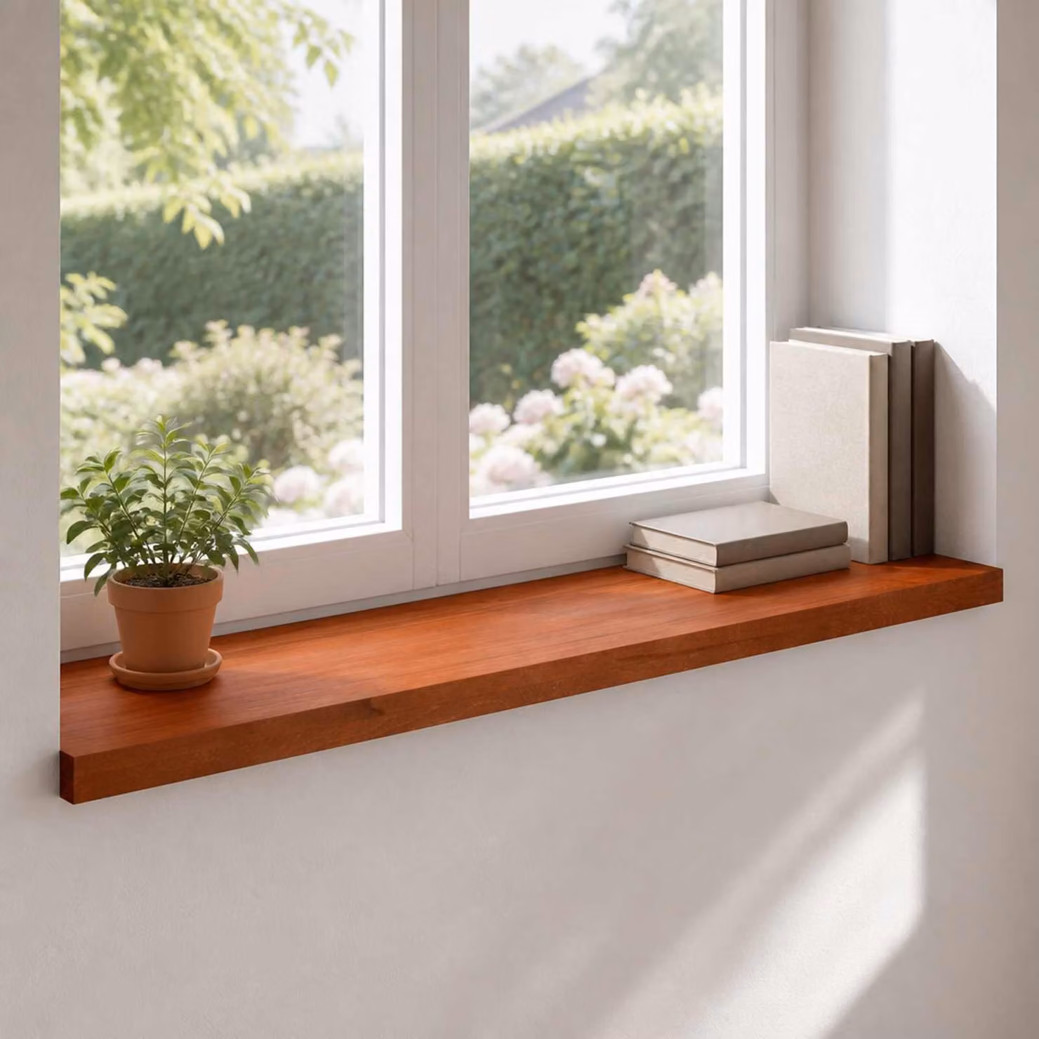 Set di 2 soglie per finestre vidaXL in legno marrone L 90 x P 40 x H 2 cm