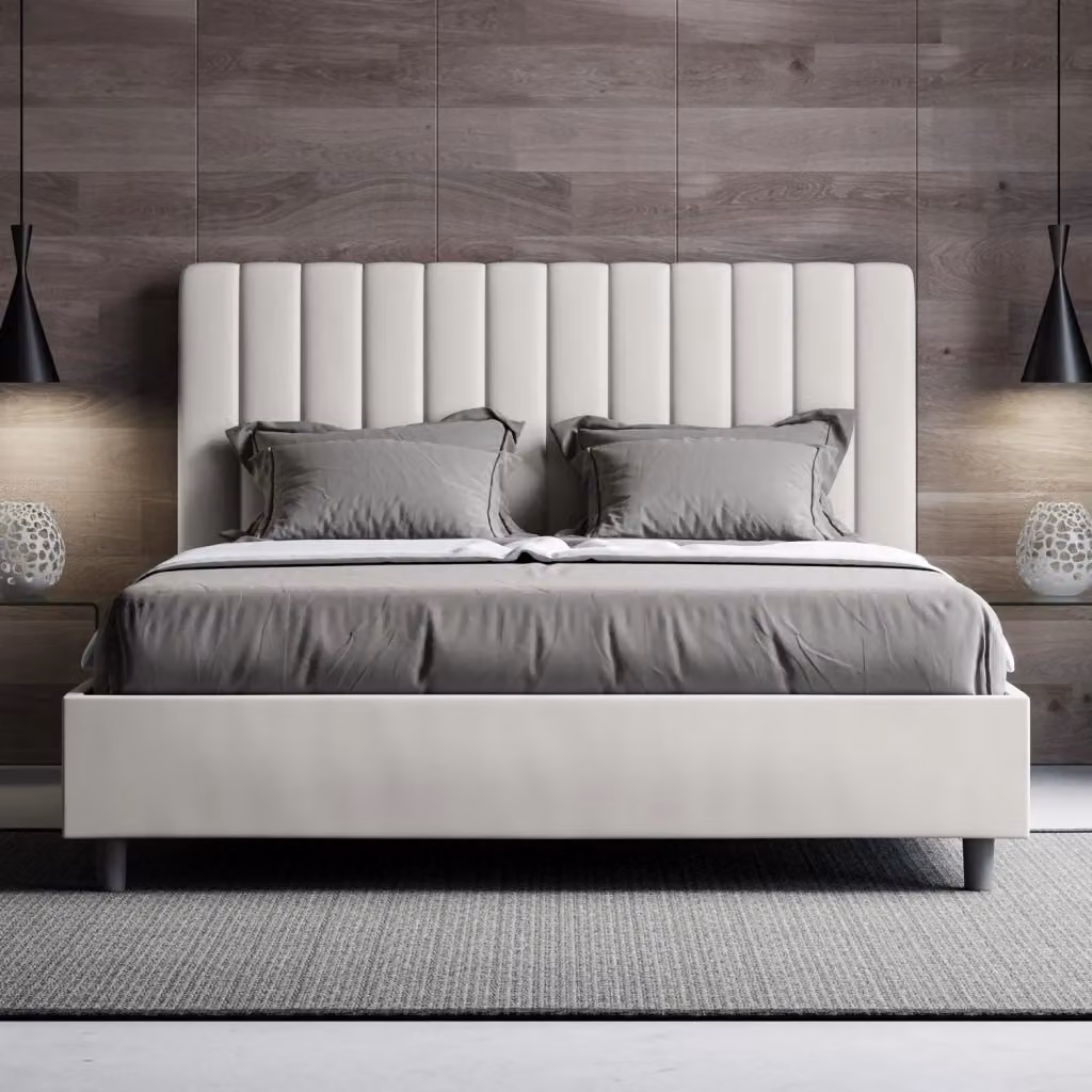Letto Matrimoniale con Contenitore e Base a Sollevamento Giordanoshop Bianco L/P/H: 160 x 200 x 122 cm – 2