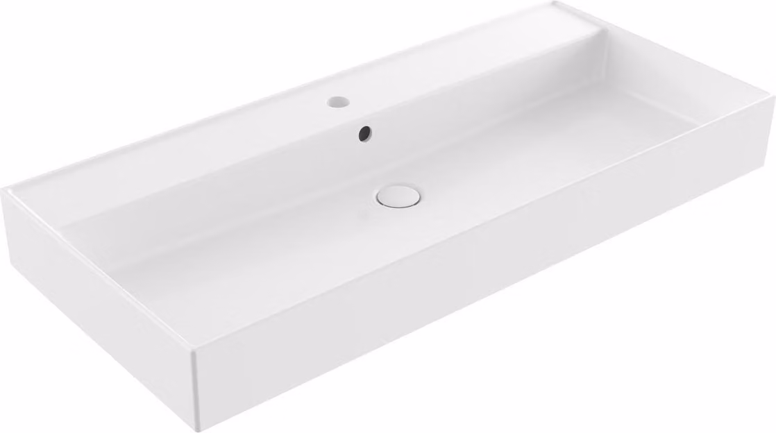 Lavabo SAT EDGY 100 cm quadrato, bianco
