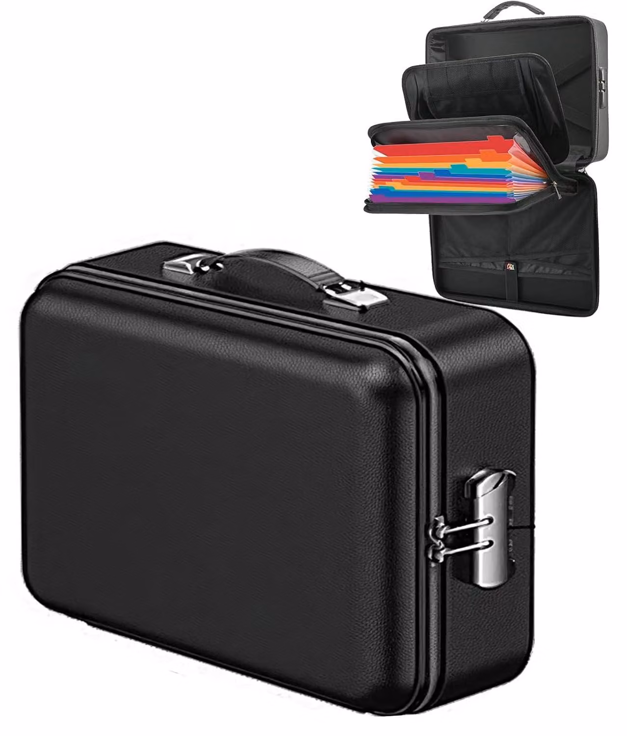 Cassaforte ignifuga, contenitore per documenti resistente al fuoco, 5200℉, formato A4, 38 x 28 x 13 cm