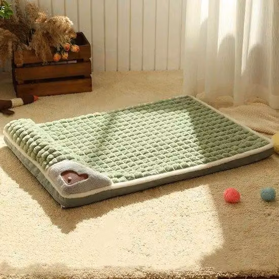 Cuscino per cani XL - Lettino per cani - 100x70 cm - Lavabile - Verde